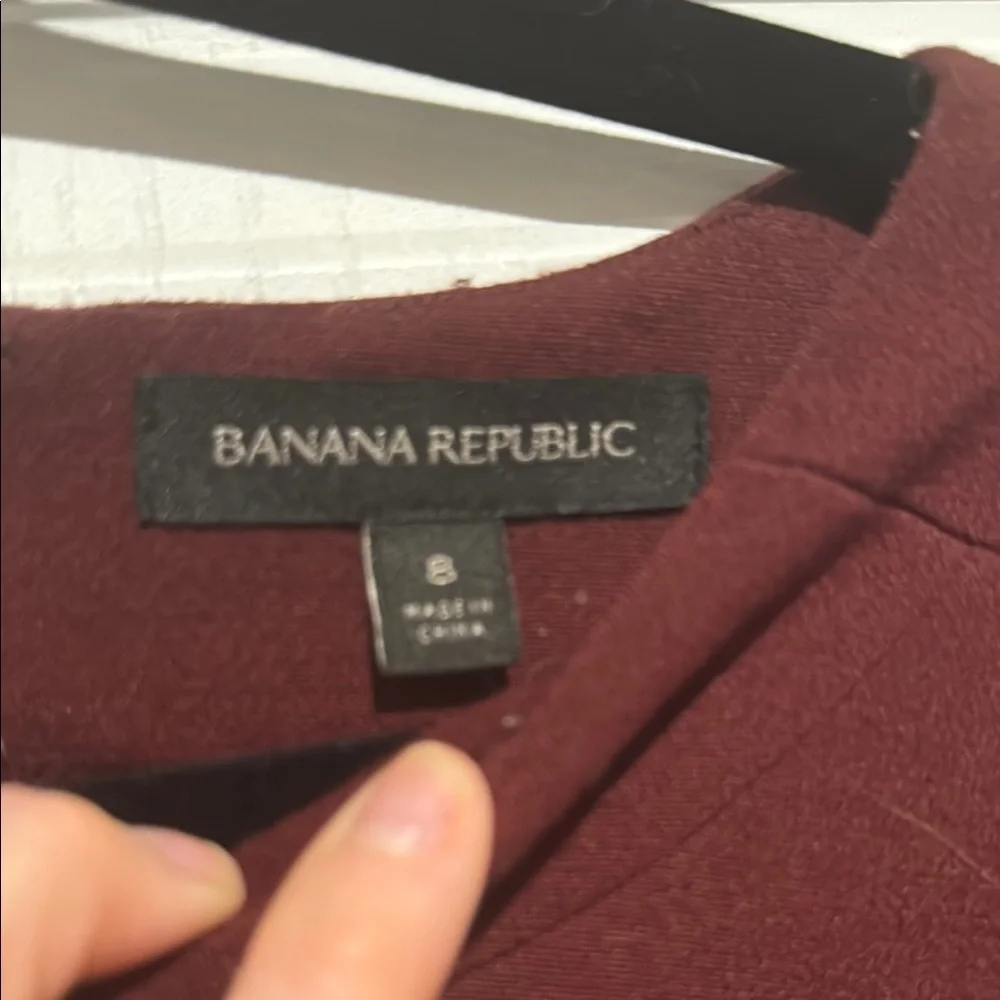 Banana Republic Burgundy and Black Mini Dress